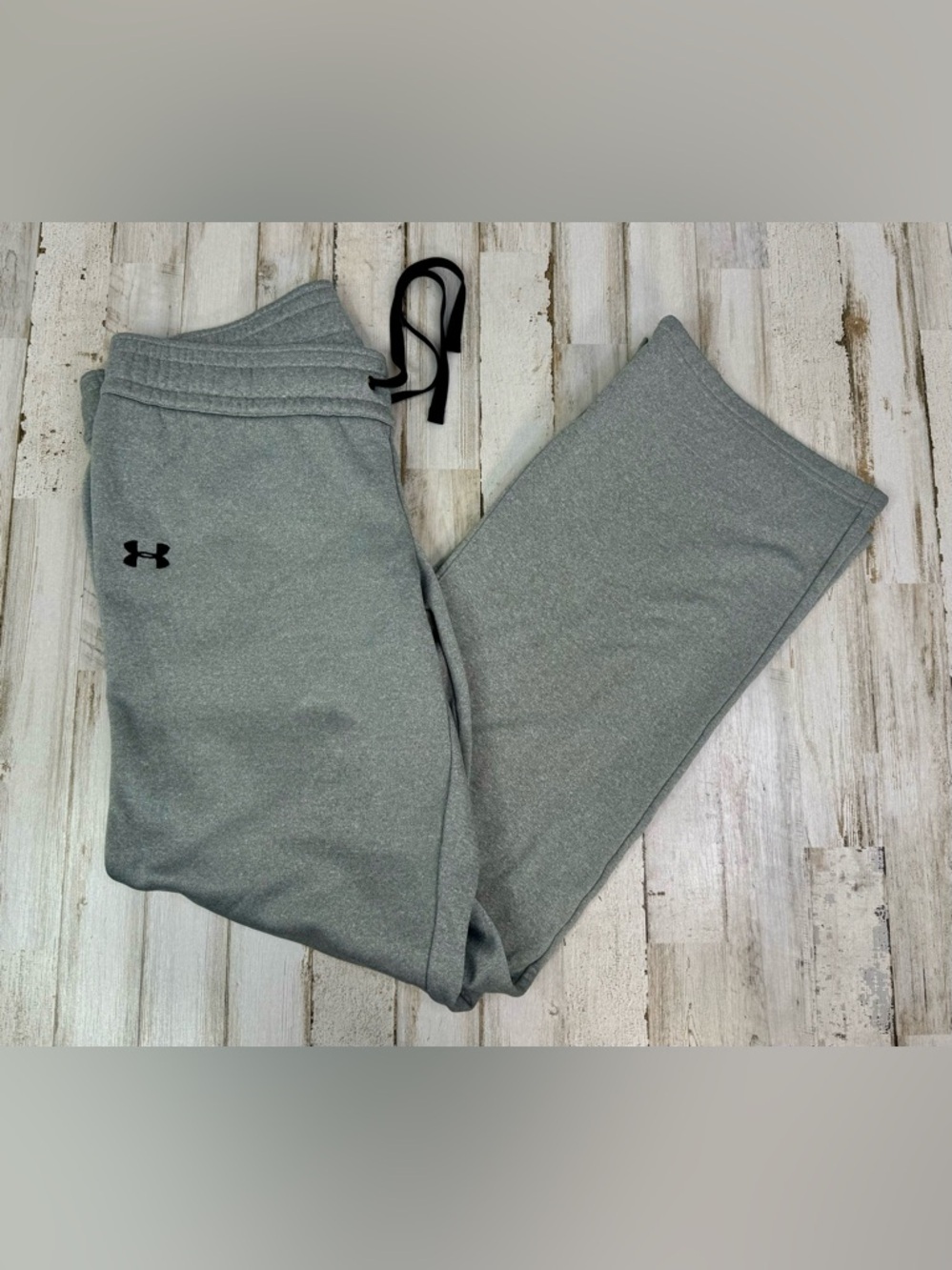 Under Armour Joggers Mens Small Gray Loose Drawstring Fleece Pocket Sweatpants
